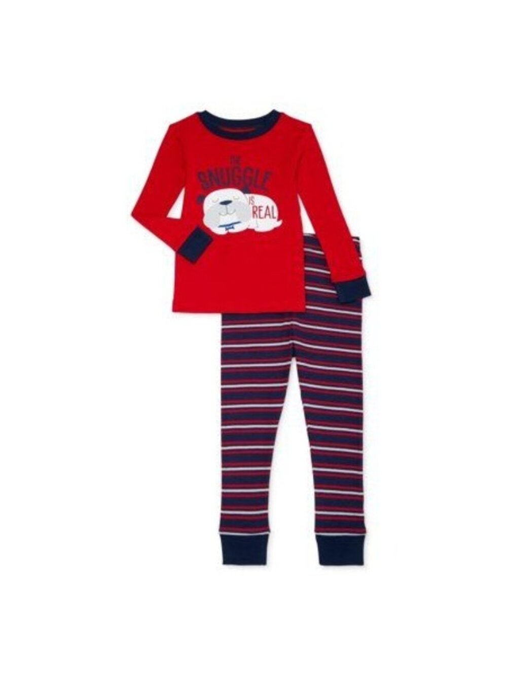 Wonder Nation 2-Piece Snuggle Is Real Toddler Pajama Set Red Size 2T
